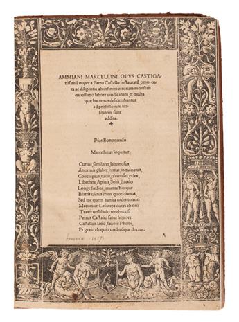AMMIANUS MARCELLINUS. Ammiani Marcellini Opus castigatissimum.  1517